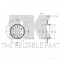 Тормозной диск NK 1241650 C5MS8 Y 5703858757793 312644 - Изображение 3