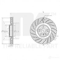 Тормозной диск NK 1438032520 3133141 E4V IXNG - Изображение 3