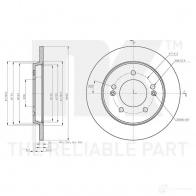 Тормозной диск NK QHA PZN 313462 Hyundai Creta