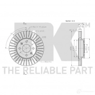 Тормозной диск NK 313537 BZCUU 7X 1241998 5703858757403 - Изображение 3