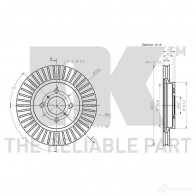 Тормозной диск NK 5703858759148 H98 VN 205228 1234701 - Изображение 3