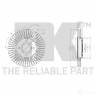 Тормозной диск NK Y6M RW 1241541 5703858769581 3125103 - Изображение 3