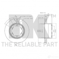 Тормозной диск NK 1242445 3147124 5703858764661 KMF5L U - Изображение 3