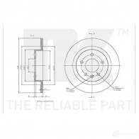 Тормозной диск NK 5H2VTX A Opel Insignia (B) 2 Универсал Спорт 2.0 CDTi (35) 170 л.с. 2017 – 2024 313687