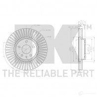 Тормозной диск NK 1241617 OY D8JRL 5703858769604 312599 - Изображение 3