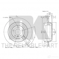 Тормозной диск NK 5703858756048 1241905 TW Q12L 313391 - Изображение 3