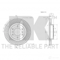 Тормозной диск NK 1241723 F8W 3D 313055 5703858767976 - Изображение 3
