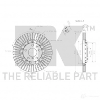 Тормозной диск NK 3147126 4CM8G S 5703858755881 1242447