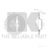 Тормозной диск NK 78Q SUA6 5703858765149 3147163 Audi TT (8J3) 2 Купе 2.5 Rs Quattro 360 л.с. 2011 – 2014