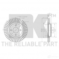 Тормозной диск NK 5703858762841 202283 SGHX D 1233358 - Изображение 3
