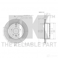 Тормозной диск NK 5703858742522 EM2QI TY 1234024 203665 - Изображение 3