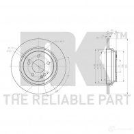 Тормозной диск NK YJ1ERY 6 3133130 1241836 5703858767853
