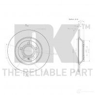 Тормозной диск NK ZW6O O5 3147148 5703858755928 Audi A6 Allroad (C6) 3 Универсал 2.7 Tdi Quattro 190 л.с. 2008 – 2011