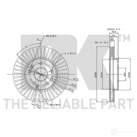 Тормозной диск NK 1241855 313332 NY8 WL 5703858739331 - Изображение 3