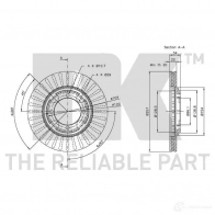 Тормозной диск NK 5703858149390 T T5BWJG 1233867 203401 - Изображение 3