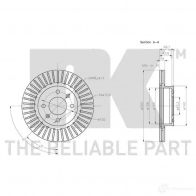 Тормозной диск NK 1XGY T5U 313529 1241990 5703858768034 - Изображение 3