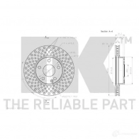 Тормозной диск NK 1241816 1 F5R2X 5703858761448 3133111