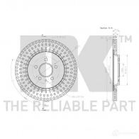 Тормозной диск NK 25KT ER5 1242474 3147156 5703858757496