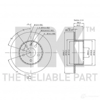 Тормозной диск NK 1233983 203624 F6WG S 5703858180638 - Изображение 3