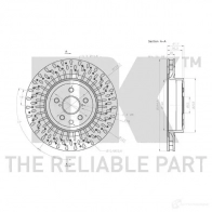 Тормозной диск NK TNW AHSG Lexus IS (XE20) 2 Седан 5.0 IS F (USE20) 423 л.с. 2007 – 2013 3145152 5703858755867