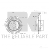 Тормозной диск NK 3145100 5703858766528 Toyota Echo ABE9VH Q