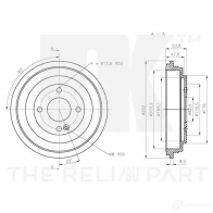 Тормозной барабан NK F XL86L7 1437691065 253513 - Изображение 3