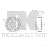 Тормозной барабан NK T2 IMB 253605 1239619 5703858150129 - Изображение 3