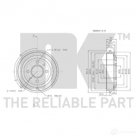 Тормозной барабан NK 5703858567019 43 FZ1 1239506 252315 - Изображение 3