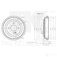 Тормозной барабан NK 253514 U RG82 1438032326 - Изображение 2
