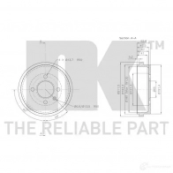 Тормозной барабан NK 254724 9WG FG 5703858610128 1239739 - Изображение 3