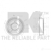 Тормозной барабан NK 1239779 NXQ Q8 5703858757137 255212 - Изображение 3