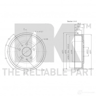 Тормозной барабан NK UB9D1J L 1239541 5703858746896 252543 - Изображение 3
