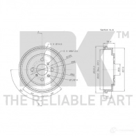Тормозной барабан NK 5703858748838 1239768 VXZV R5 255106 - Изображение 3