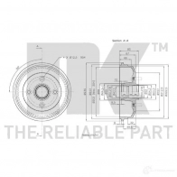 Тормозной барабан NK M R1T07N 252541 5703858744175 1239539 - Изображение 3