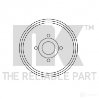 Тормозной барабан NK 253915 5703858610098 XGVF ZWB Renault Laguna