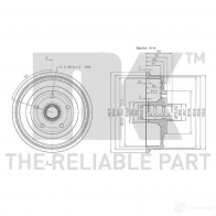Тормозной барабан NK V0XY LQ 254722 5703858567538 1239737 - Изображение 3