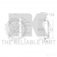 Тормозной барабан NK 1239775 5703858746940 255208 TS A6F3 - Изображение 3