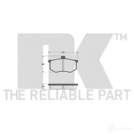 Тормозные колодки дисковые, комплект NK RONTHRE 222320 1238164 WVA 20601/16.5