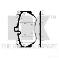 Тормозные колодки дисковые, комплект NK Porsche Cayenne (9PA) 1 Кроссовер 4.5 Turbo S 521 л.с. 2006 – 2007 WVA 23961/16,8 A1PQ1P3 225610