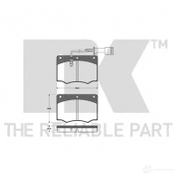 Тормозные колодки дисковые, комплект NK 73LA42 1238251 222510 WVA 20791/15.1