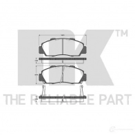 Тормозные колодки дисковые, комплект NK A ZNUG 222632 Acura NSX 1 (NA) Тарга 3.0 T 256 л.с. 1995 – 1997 5703858577452