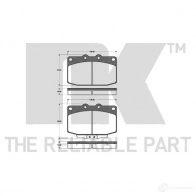 Тормозные колодки дисковые, комплект NK BO7WV 223231 WVA 20879/14.5 1238434