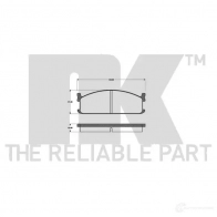 Тормозные колодки дисковые, комплект NK LB2KD 1237916 WVA 21115/15.5 221403