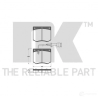 Тормозные колодки дисковые, комплект NK 222509 WVA 20793/15.1 1238250 RTOMY