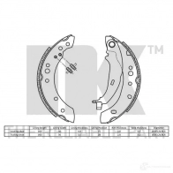 Тормозные колодки NK 5703858746346 UEOPG V 2730761 1240103 - Изображение 2