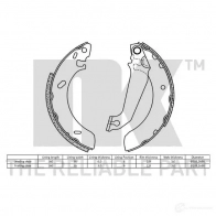 Тормозные колодки NK 2725536 5703858165178 1240031 0BL W0 - Изображение 2