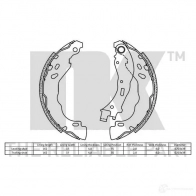 Барабанные колодки NK 2719812 1239900 QV2MV 7A 5703858760724 - Изображение 2
