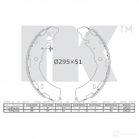Тормозные колодки NK 5703858763268 1240105 2730842 4A 2Z22 - Изображение 2