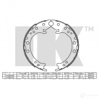 Барабанные колодки NK 1240076 2726803 5703858753504 A J24KT - Изображение 2