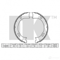 Барабанные колодки NK 5703858769949 SESU3 MF 2793876 1240481 - Изображение 2